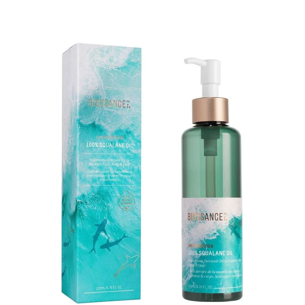 Biossance X Oceana 100% Squalane oil Face Body Hair Jumbo 200ml Limited Edition